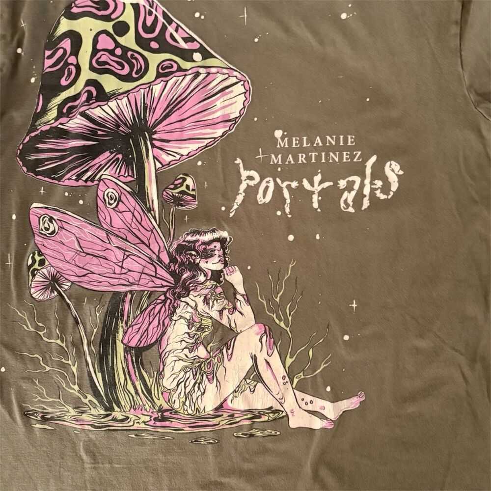 Melanie Martinez Portals Fairy T Shirt Olive Green and Pink 42” Chest